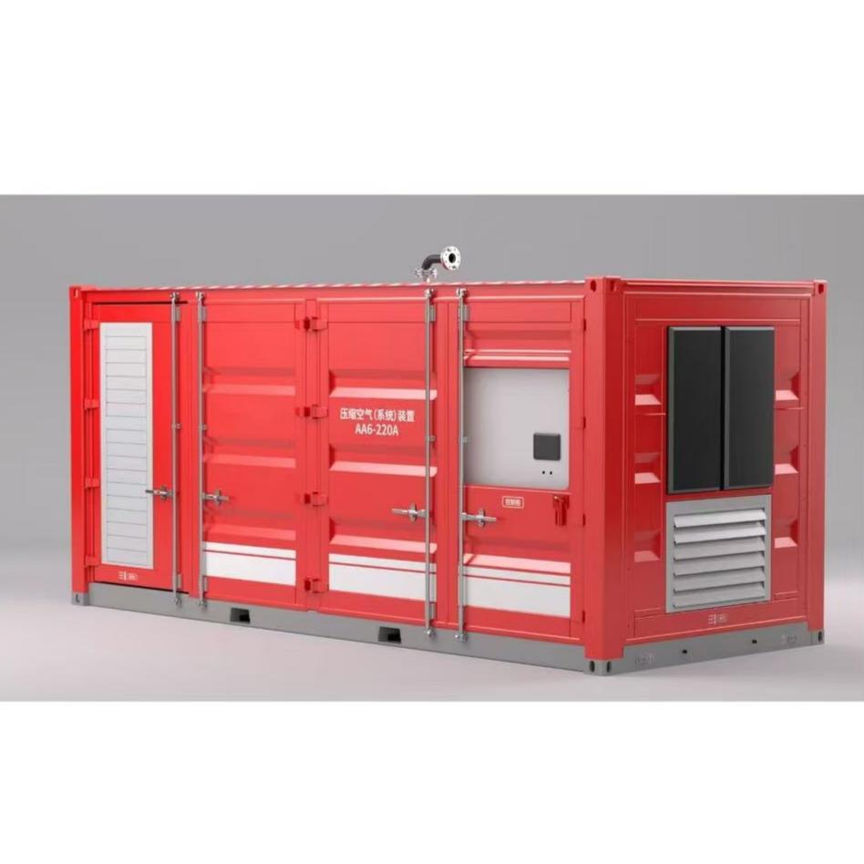Estación de compresor de aire para exteriores con gabinete