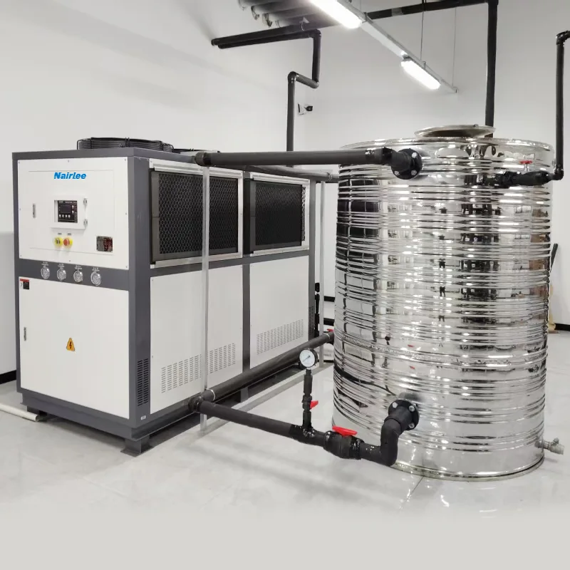 Bomba de calor tipo scroll empaquetada con fuente de agua